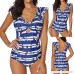 Rambling New Women's One Piece Swimsuit Halter Bathing Suit High Waist Polka Dot Swimwear D B07MDL1BQK